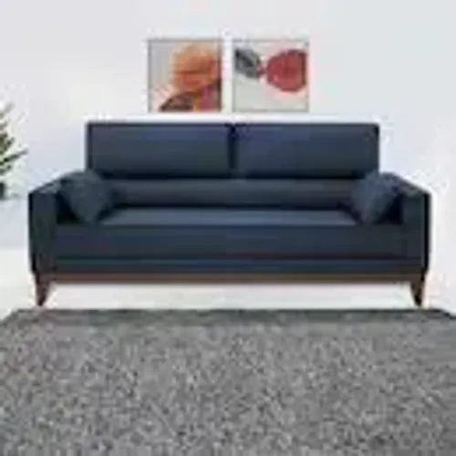 Sofá 4 Lugares Linoforte Blazer com Revestimento em Linho e 2 Almofadas Decorativas 210 cm