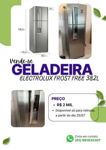 Geladeira Eletrolux com dispenser