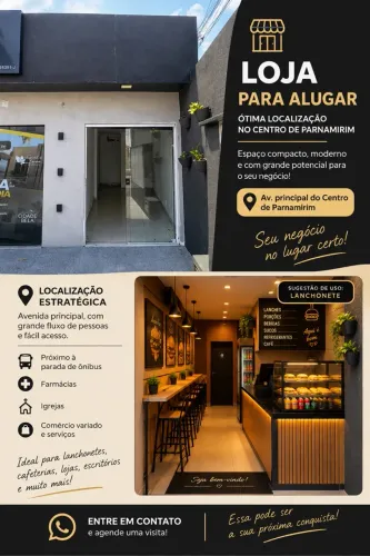 Loja para Locação no Centro de Parnamirim RN