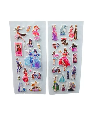 03 Cartelas De Adesivos Mangá Yeloli Ye Luoli 3d Bolha Alto Relevo