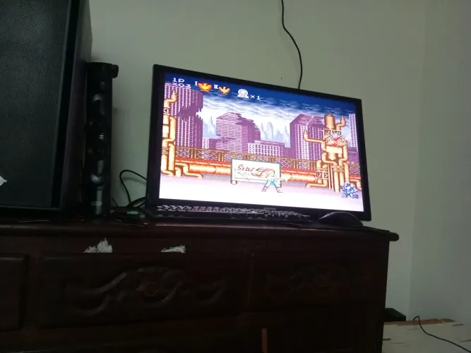 Super Nintendo com 4 Jogos 2 Manetes -