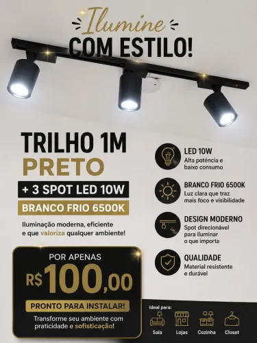Iluminária trilho