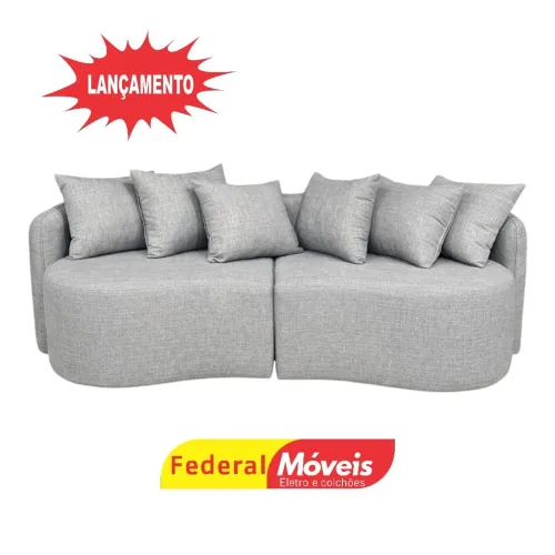 Sofá com Design Orgânico 2,46m Mega Oferta - Solicite Catálogo 