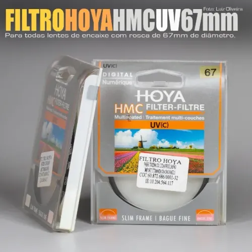 Filtros Hoya UV HMC diâmetro 67mm.