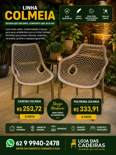 Cadeiras Linha Colmeia