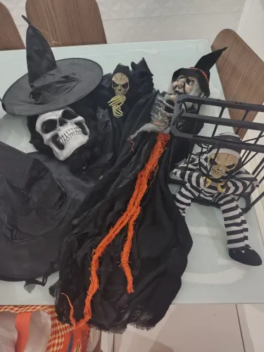 Kit Decoração Halloween Completo - Bonecos E Enfeites De Terror