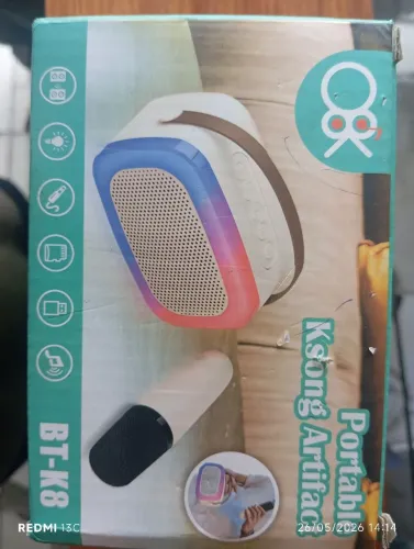 Caixinha de som com microfone bluetooth completinho 