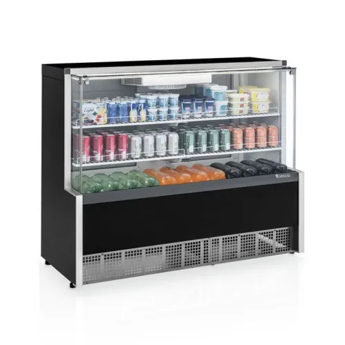 Vitrine Refrigerada Ar Forçado Gelopar1,40 m Preto 127V GPFA-140R