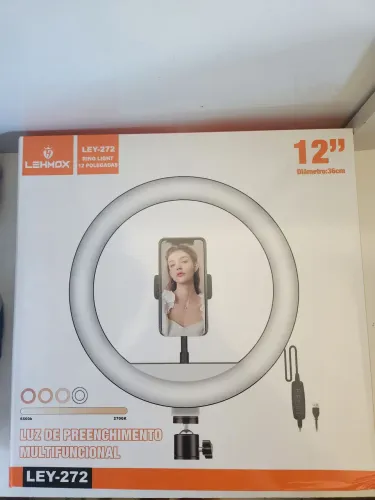 (Ring Light Lehmox de 12 polegadas com tripé