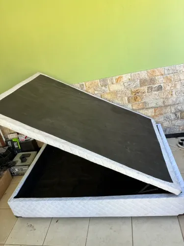 Cama box base baú casal