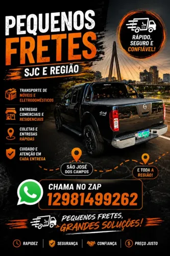 FRETES SJC E REGIÃO 