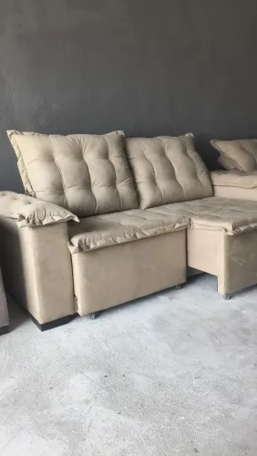 Sofá retrátil reclinável a pronta entrega