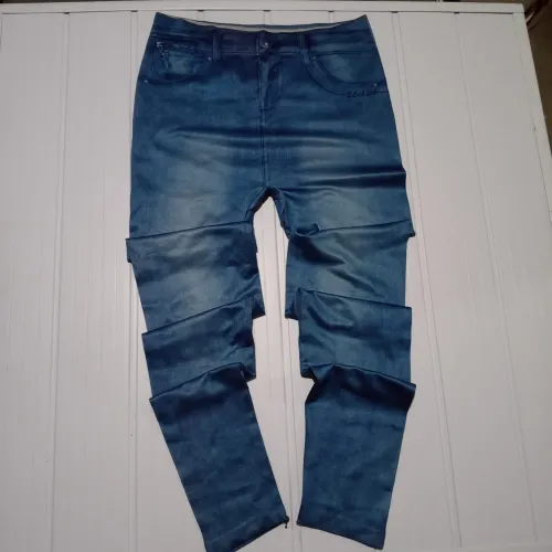 Laicra legue estilo jeans ? azul calça jeans tamanho G
