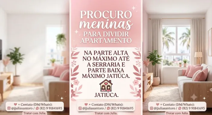 Procuro meninas para dividir apartamento ?