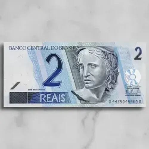 Cédula 2 Reais Primeira Família Original - Flor De Estampa