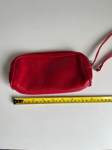 Mini bolsa couro vermelho Acosta