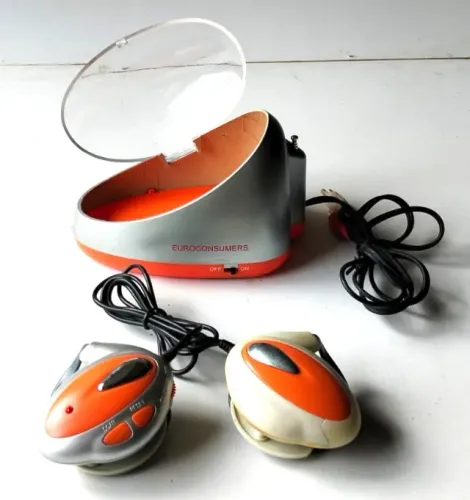 COM DEFEITO - Fone de Ouvido sem Fio Antigo por Radiofrequência - Restauro ou Aproveitamen