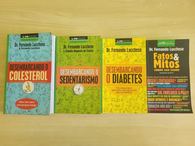 Livros coleção  L&PM Pocket - Diabetes/Colesterol/Sedentarismo e Fatos & Mitos Saúde