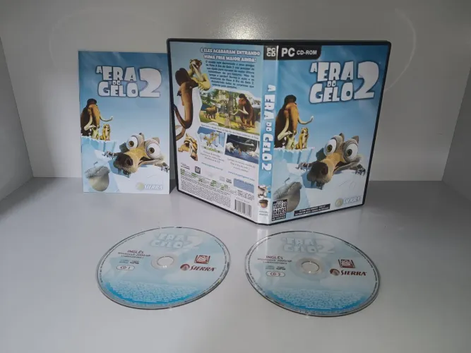 PC CD-ROM A era do gelo 2 original, estado de novo COMPLETO 2 Discos sem risco com manual