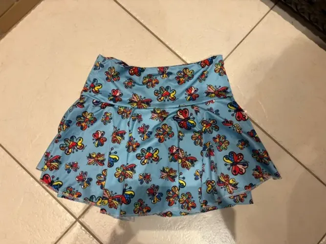 SHORT SAIA AZUL BORBOLETAS