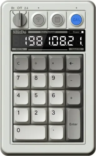 8Bitdo Teclado Numérico Mecânico Retrô De 18 Teclas, Compatível Com Pc E Modo Calculadora
