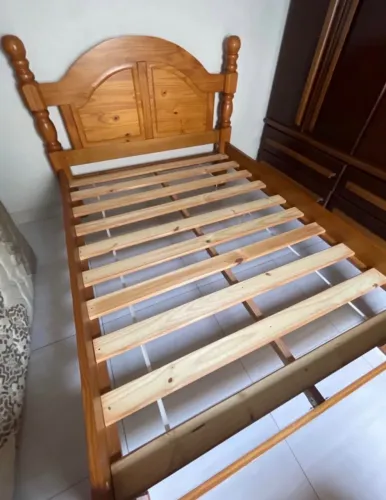 Cama de Casal Madeira Maciça Havana Imbuia Acetinado - Impecável!
