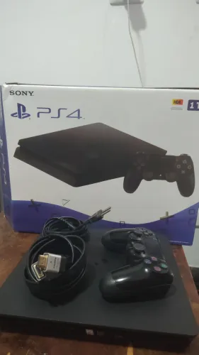 PS4 SLIM 1TB CAIXA E NOTA