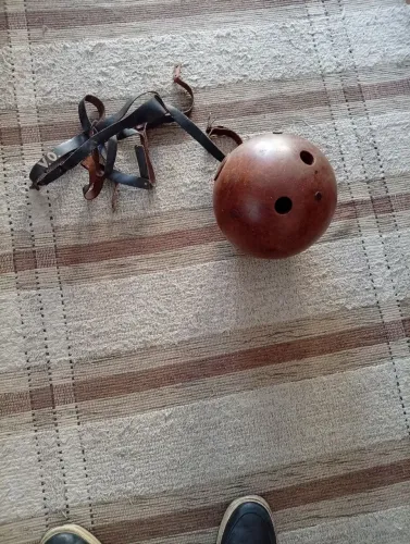 Bola boliche imbuia antiga profissional.