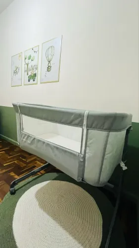 Berço Moisés Acoplável (Cinza) - Extremamente Novo e Higienizado