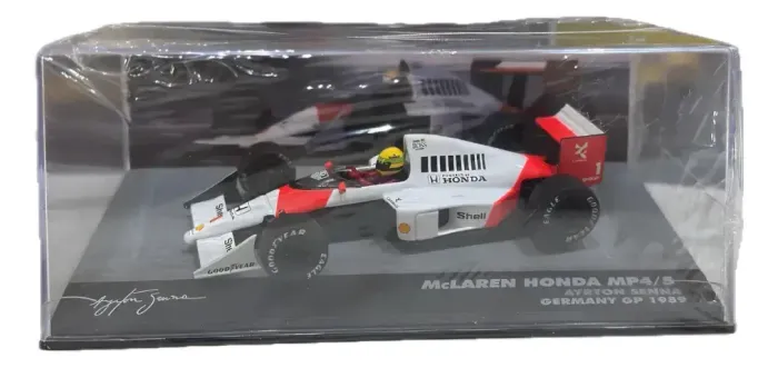 1:43 Miniatura Mclaren Mp4/5 1989 Senna Lendas Brasileiras