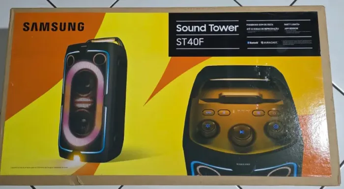 Caixa de Som Samsung SoundTower MX-ST40F Preto 160W Até 12 Horas de Bateria lacrada