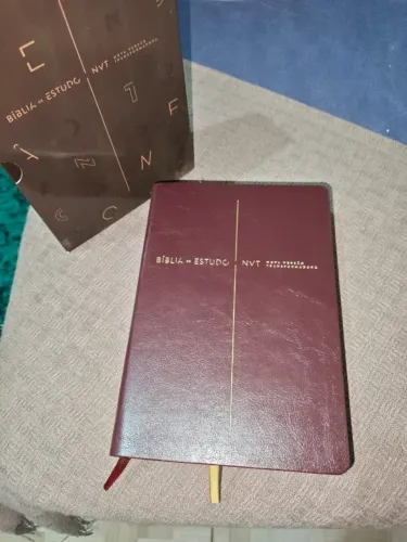 Bíblia de Estudo NVT: Capa Vinho - Praticamente Nova