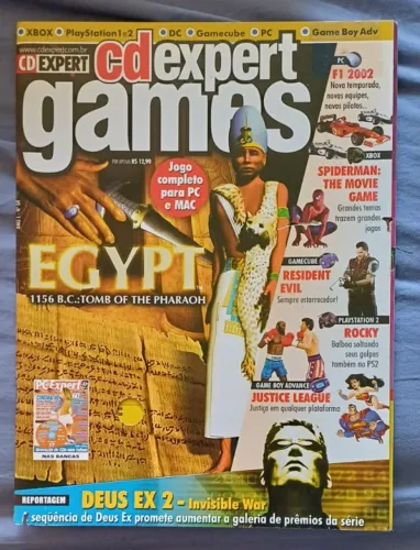 Revista PC - CD Expert - Egypt , Spiderman, Resident Evil, Justice League