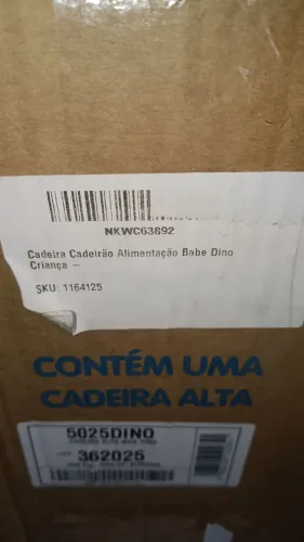 Cadeira alimentação bebe Dino