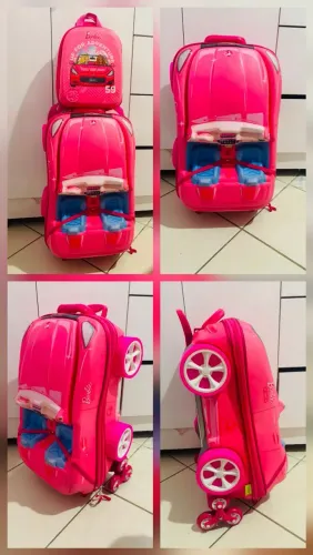 Vendo Mochila Carro da Barbie + Lancheira