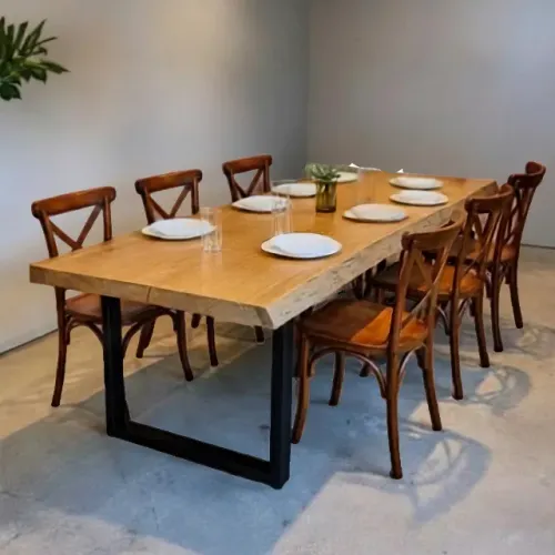 Mesa Tampo em Tronco Madeira Maciça Orgânica Sala de Jantar e Àrea Gourmet Sob Medida