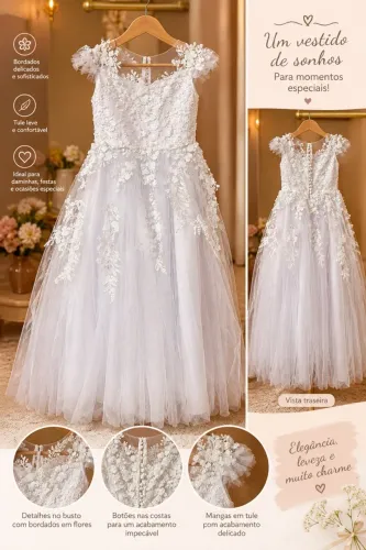 Vestido Formatura ABC e daminha infantil