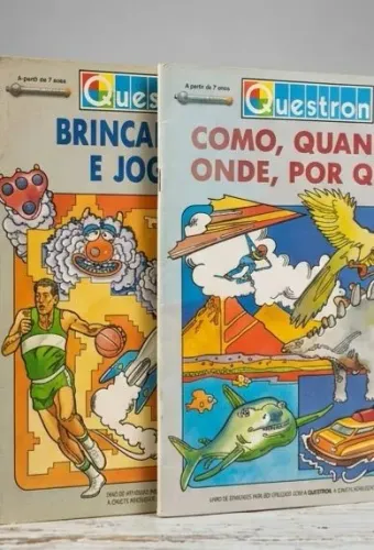 Lote 2 livros Questron Tec Toy - Impecáveis ( sem rasgos e rabiscos - Raridade)