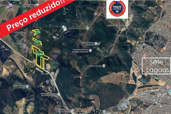 terreno próximo a Sete Lagoas, à beira da BR040, para indústria, serviços, atividade diver
