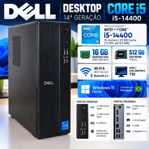 Pc Dell slim i5 14400 ddr5 16gb