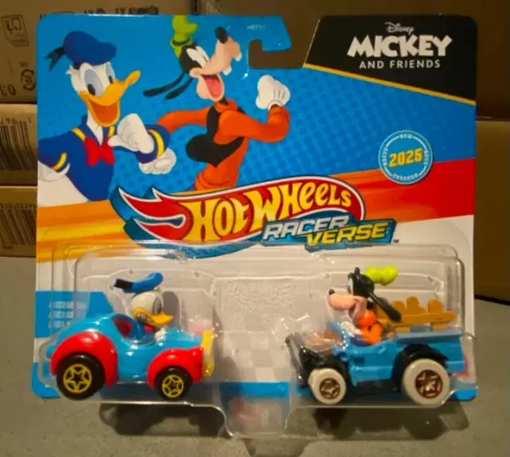 Hot Wheels Racerverse - Pato Donald e Pateta - Two Pack Donald Duck Goofy