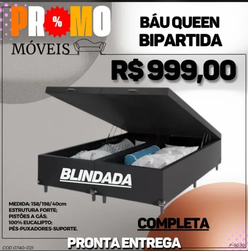 BASE BAÚ QUEEN - BLINDADO E REFORÇADO 