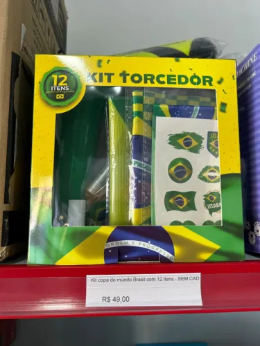 Kit acessórios Brasil com 12 itens