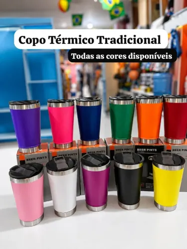 Copo Térmico Tradicional Várias cores disponíveis 470ml