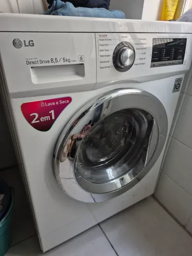 Lava e Seca LG 8,5kg Inverter Direct Drive Branca - Perfeito Estado