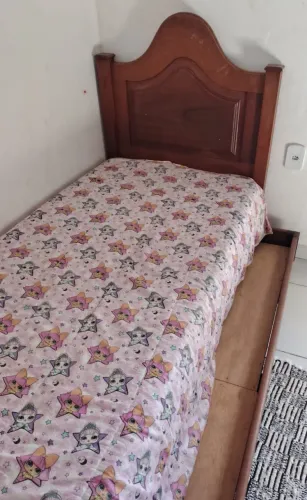 Bi Cama solteiro madeira maciça + colchão