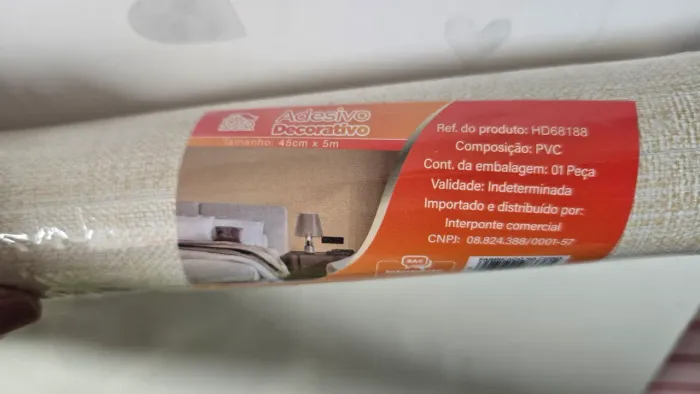 PAPEL DE PAREDE ADESIVO LINHO TEXTURIZADO BEGE