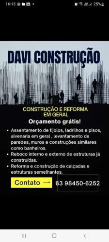 Pedreiro vamos fazer um orçamento.