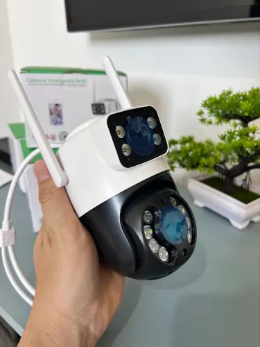 Camera wifi inteligente rotação 360 prova dagua