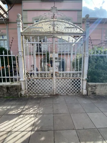 PORTÃO DUPLO ENTRADA COM PORTAL E COLUNAS FERRO MACIÇO FAZENDA MENINO DEUS